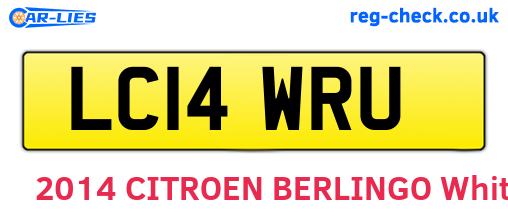 LC14WRU are the vehicle registration plates.
