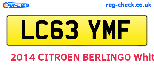 LC63YMF are the vehicle registration plates.