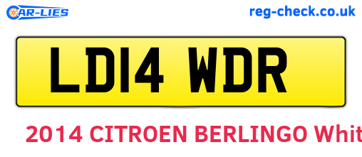 LD14WDR are the vehicle registration plates.
