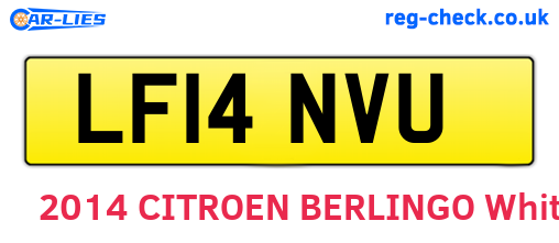 LF14NVU are the vehicle registration plates.