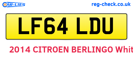 LF64LDU are the vehicle registration plates.