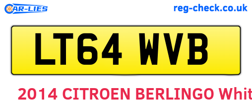 LT64WVB are the vehicle registration plates.