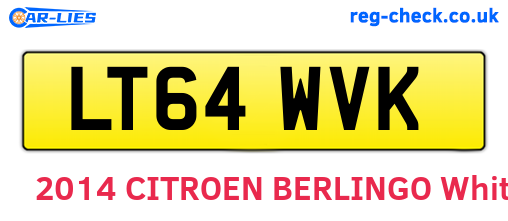 LT64WVK are the vehicle registration plates.