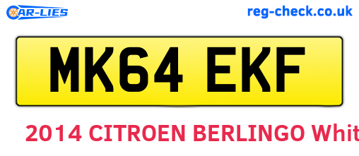 MK64EKF are the vehicle registration plates.
