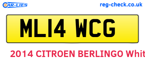 ML14WCG are the vehicle registration plates.