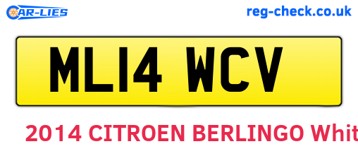 ML14WCV are the vehicle registration plates.