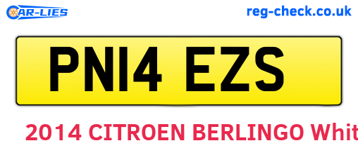PN14EZS are the vehicle registration plates.