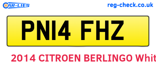 PN14FHZ are the vehicle registration plates.