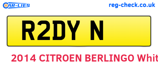 R2DYN are the vehicle registration plates.
