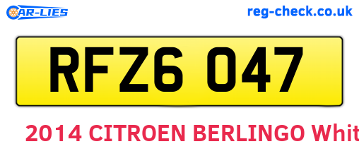 RFZ6047 are the vehicle registration plates.