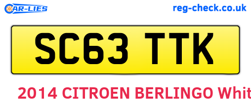 SC63TTK are the vehicle registration plates.