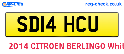 SD14HCU are the vehicle registration plates.