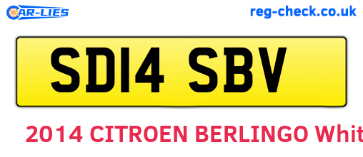 SD14SBV are the vehicle registration plates.