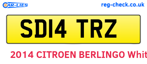 SD14TRZ are the vehicle registration plates.