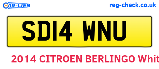 SD14WNU are the vehicle registration plates.