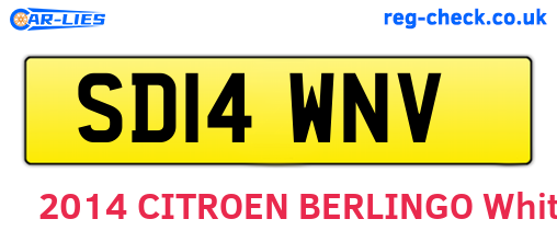 SD14WNV are the vehicle registration plates.