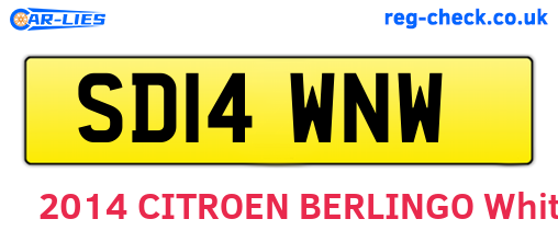 SD14WNW are the vehicle registration plates.