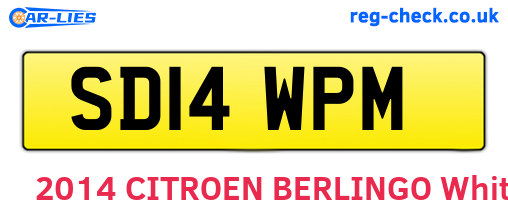 SD14WPM are the vehicle registration plates.