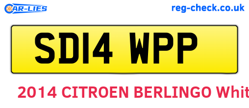 SD14WPP are the vehicle registration plates.