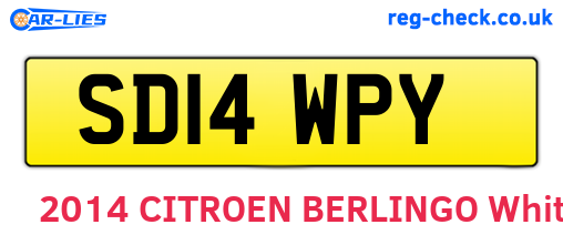 SD14WPY are the vehicle registration plates.