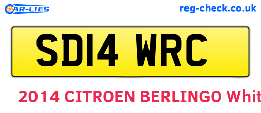 SD14WRC are the vehicle registration plates.