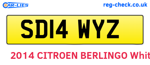 SD14WYZ are the vehicle registration plates.