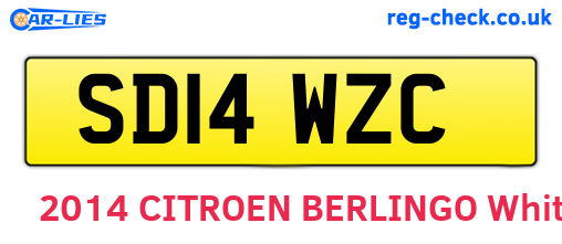 SD14WZC are the vehicle registration plates.