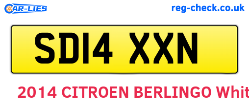 SD14XXN are the vehicle registration plates.