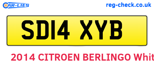 SD14XYB are the vehicle registration plates.
