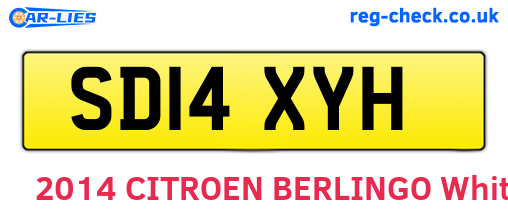 SD14XYH are the vehicle registration plates.
