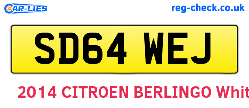 SD64WEJ are the vehicle registration plates.