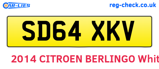 SD64XKV are the vehicle registration plates.