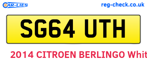 SG64UTH are the vehicle registration plates.