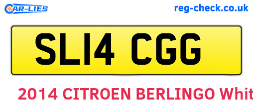 SL14CGG are the vehicle registration plates.