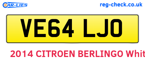 VE64LJO are the vehicle registration plates.