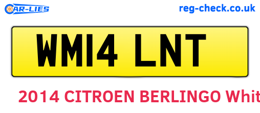 WM14LNT are the vehicle registration plates.