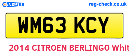 WM63KCY are the vehicle registration plates.