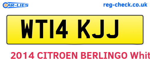 WT14KJJ are the vehicle registration plates.
