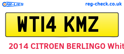WT14KMZ are the vehicle registration plates.