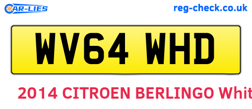 WV64WHD are the vehicle registration plates.