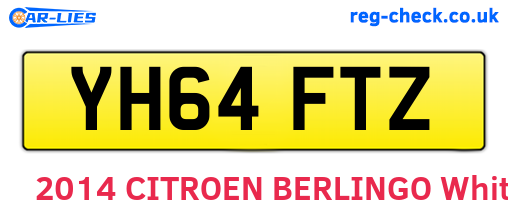 YH64FTZ are the vehicle registration plates.