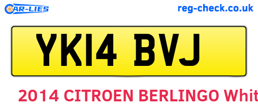 YK14BVJ are the vehicle registration plates.