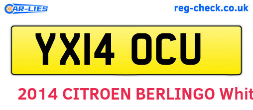 YX14OCU are the vehicle registration plates.