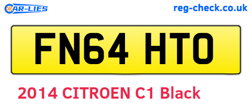 FN64HTO are the vehicle registration plates.