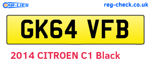 GK64VFB are the vehicle registration plates.