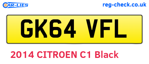 GK64VFL are the vehicle registration plates.
