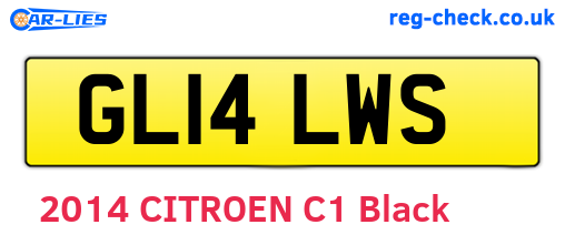 GL14LWS are the vehicle registration plates.