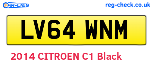 LV64WNM are the vehicle registration plates.