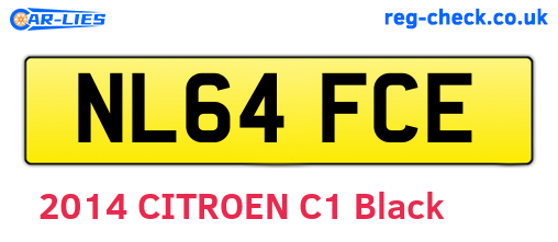 NL64FCE are the vehicle registration plates.