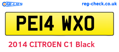 PE14WXO are the vehicle registration plates.